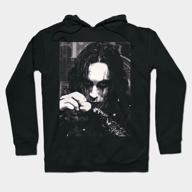 Eric Draven Portrait - The Crow Hoodie by DesignedbyWizards